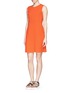 Figure View - Click To Enlarge - MO&CO. EDITION 10 - Asymmetric plissé pleat crepe dress