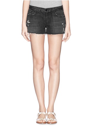 Main View - Click To Enlarge - J BRAND - Distressed cut-off denim shorts
