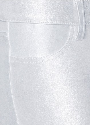 Detail View - Click To Enlarge - J BRAND - Zip cuff glitter suede pants