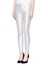 Front View - Click To Enlarge - J BRAND - Zip cuff glitter suede pants