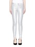 Main View - Click To Enlarge - J BRAND - Zip cuff glitter suede pants