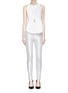 Figure View - Click To Enlarge - J BRAND - Zip cuff glitter suede pants