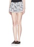 Front View - Click To Enlarge - J BRAND - 'Cut Off' abstract print fray shorts