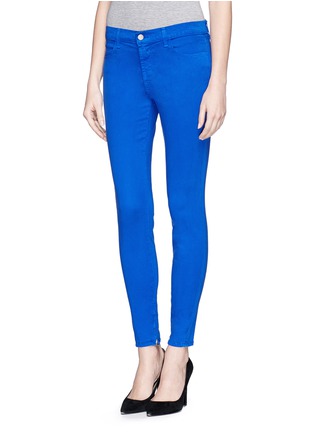 Front View - Click To Enlarge - J BRAND - 'Luxe Sateen' cropped zip cuff skinny jeans
