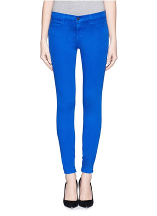 Main View - Click To Enlarge - J BRAND - 'Luxe Sateen' cropped zip cuff skinny jeans