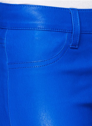 Detail View - Click To Enlarge - J BRAND - Zip cuff lamb leather skinny pants