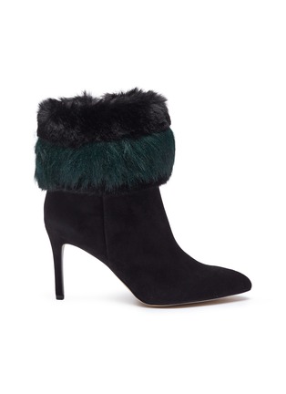 Main View - Click To Enlarge - SAM EDELMAN - 'Oleana' faux fur cuff suede ankle boots