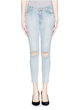 Main View - Click To Enlarge - J BRAND - 'Capri' rip knee jeans