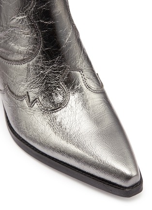 Detail View - Click To Enlarge - SAM EDELMAN - 'Winona' patent leather panelled ankle boots