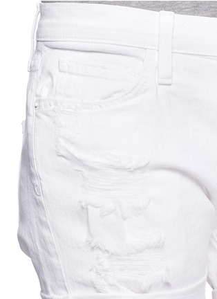 Detail View - Click To Enlarge - CURRENT/ELLIOTT - 'The slouchy' cut off ripped denim shorts