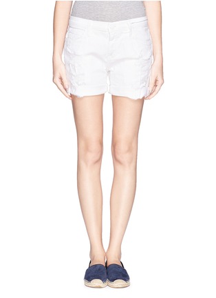 Main View - Click To Enlarge - CURRENT/ELLIOTT - 'The slouchy' cut off ripped denim shorts