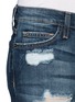 Detail View - Click To Enlarge - CURRENT/ELLIOTT - 'The Stiletto' ripped slim cropped jeans