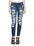 Main View - Click To Enlarge - CURRENT/ELLIOTT - 'The Stiletto' ripped slim cropped jeans