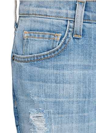 Detail View - Click To Enlarge - CURRENT/ELLIOTT - 'The Fling' ripped patchwork slim boyfriend jeans