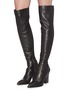 Figure View - Click To Enlarge - SAM EDELMAN - 'Natasha' panelled leather thigh high boots