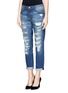 Front View - Click To Enlarge - CURRENT/ELLIOTT - 'The Fling' ripped slim boyfriend jeans
