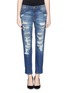 Main View - Click To Enlarge - CURRENT/ELLIOTT - 'The Fling' ripped slim boyfriend jeans