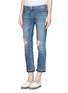 Front View - Click To Enlarge - CURRENT/ELLIOTT - 'The Cropped Straight' ripped jeans