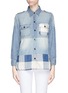 Main View - Click To Enlarge - CURRENT/ELLIOTT - 'The Perfect' denim patchwork shirt