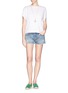 Figure View - Click To Enlarge - CURRENT/ELLIOTT - 'The Boyfriend™' ripped shorts