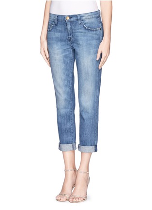 Front View - Click To Enlarge - CURRENT/ELLIOTT - 'The Fling' pinstripe jeans