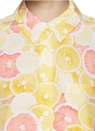 Detail View - Click To Enlarge - EQUIPMENT - 'Reese' citrus print silk shirt