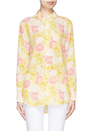 Main View - Click To Enlarge - EQUIPMENT - 'Reese' citrus print silk shirt