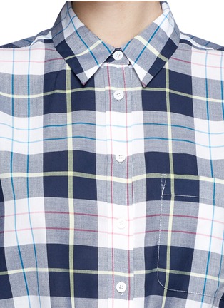 Detail View - Click To Enlarge - EQUIPMENT - 'Daddy Tie Front' plaid print shirt