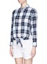 Front View - Click To Enlarge - EQUIPMENT - 'Daddy Tie Front' plaid print shirt