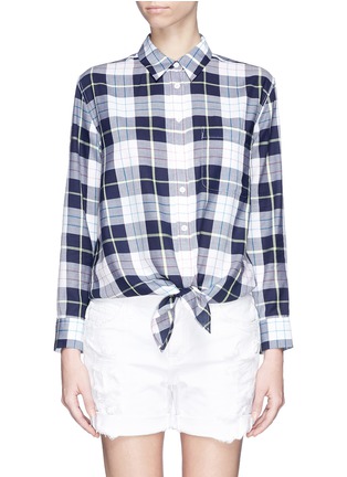 Main View - Click To Enlarge - EQUIPMENT - 'Daddy Tie Front' plaid print shirt