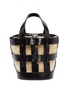 Main View - Click To Enlarge - TRADEMARK - 'Cooper Cage' shearling pouch leather bucket tote