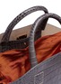 Detail View - Click To Enlarge - TRADEMARK - Detachable insert small croc embossed leather basket bag