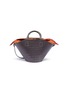 Main View - Click To Enlarge - TRADEMARK - Detachable insert small croc embossed leather basket bag