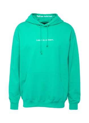 Main View - Click To Enlarge - F.A.M.T. - 'Learn to Unlearn' print unisex hoodie