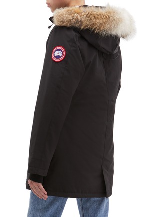 Back View - Click To Enlarge - CANADA GOOSE - 'Victoria' coyote fur hooded down coat