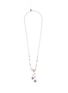 Main View - Click To Enlarge - SAMUEL KUNG - Diamond sapphire jade 18k white gold necklace