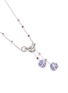 Figure View - Click To Enlarge - SAMUEL KUNG - Diamond sapphire jade 18k white gold necklace