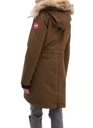 Back View - Click To Enlarge - CANADA GOOSE - 'Rossclair' coyote fur hooded down coat