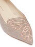Detail View - Click To Enlarge - SOPHIA WEBSTER - 'Bibi Butterfly' embroidered glitter flats