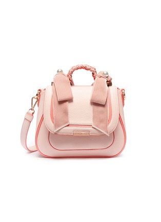 Main View - Click To Enlarge - SOPHIA WEBSTER - 'Eloise' faux pearl bow leather crossbody bag