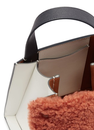 Detail View - Click To Enlarge - DANSE LENTE - 'Margot' shearling leather tote