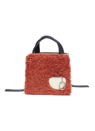 Main View - Click To Enlarge - DANSE LENTE - 'Margot' shearling leather tote