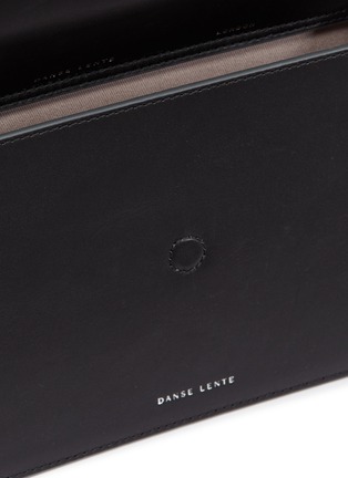 Detail View - Click To Enlarge - DANSE LENTE - 'Phoebe' spiral handle asymmetric flap leather crossbody bag