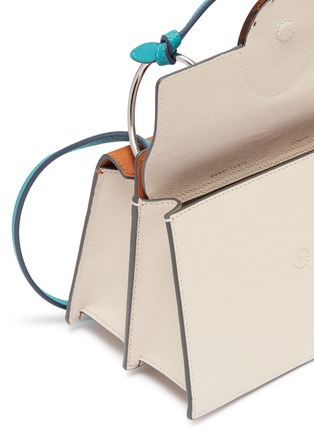 Detail View - Click To Enlarge - DANSE LENTE - 'Phoebe Bis' spiral handle leather crossbody bag