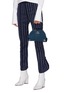 Figure View - Click To Enlarge - MANU ATELIER - 'Demi' suede and leather crossbody satchel