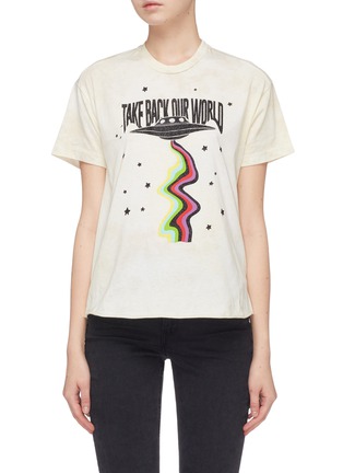 Main View - Click To Enlarge - SANDRINE ROSE - 'The Two Hundred' slogan graphic print T-shirt