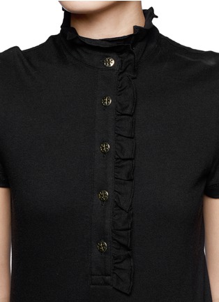 Detail View - Click To Enlarge - TORY BURCH - 'Lidia' ruffled polo shirt