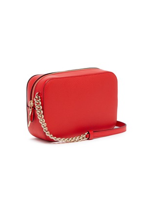 Christian Louboutin White/Red Leather Mini Rubylou Crossbody Bag