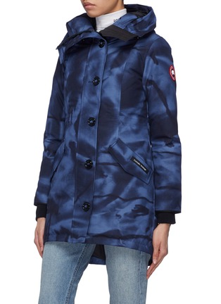 Detail View - Click To Enlarge - CANADA GOOSE - 'Rossclair' abstract camouflage print coyote fur hooded down parka