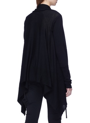 Back View - Click To Enlarge - RICK OWENS  - Wool open cardigan